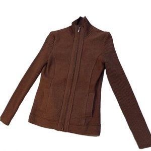 TRISTAN Zip up merino wool sweater